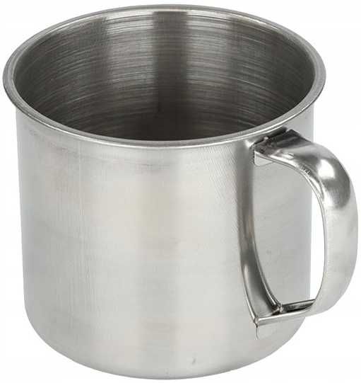 NOWY ⇒ Kubek Stalowy Turystyczny 300ml Z Uchwytem Survival Kemping
