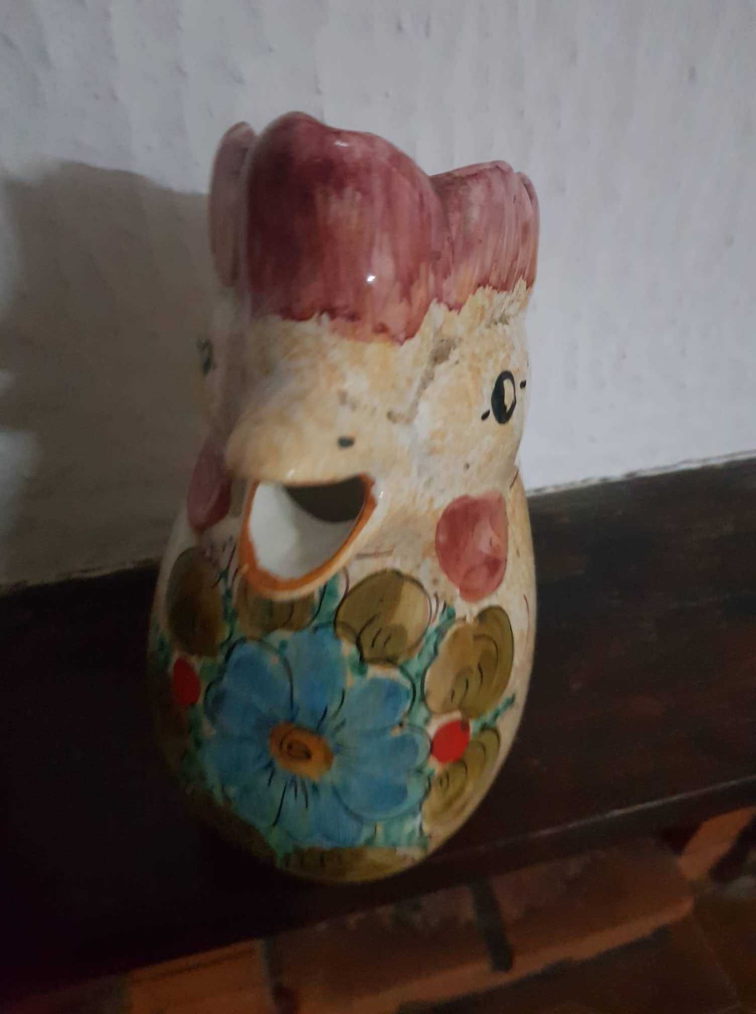 Galinha em cerâmica Italiana pintada á mão