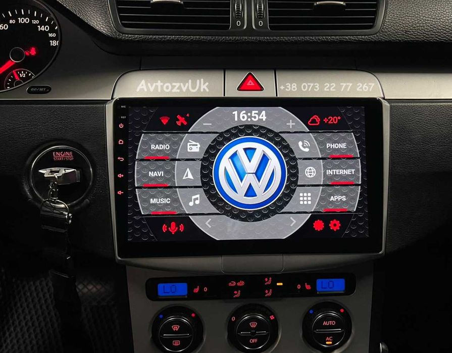Android 14 PASSAT Volkswagen VW CC B6 B7 Tesla GPS CarPlay Магнитола