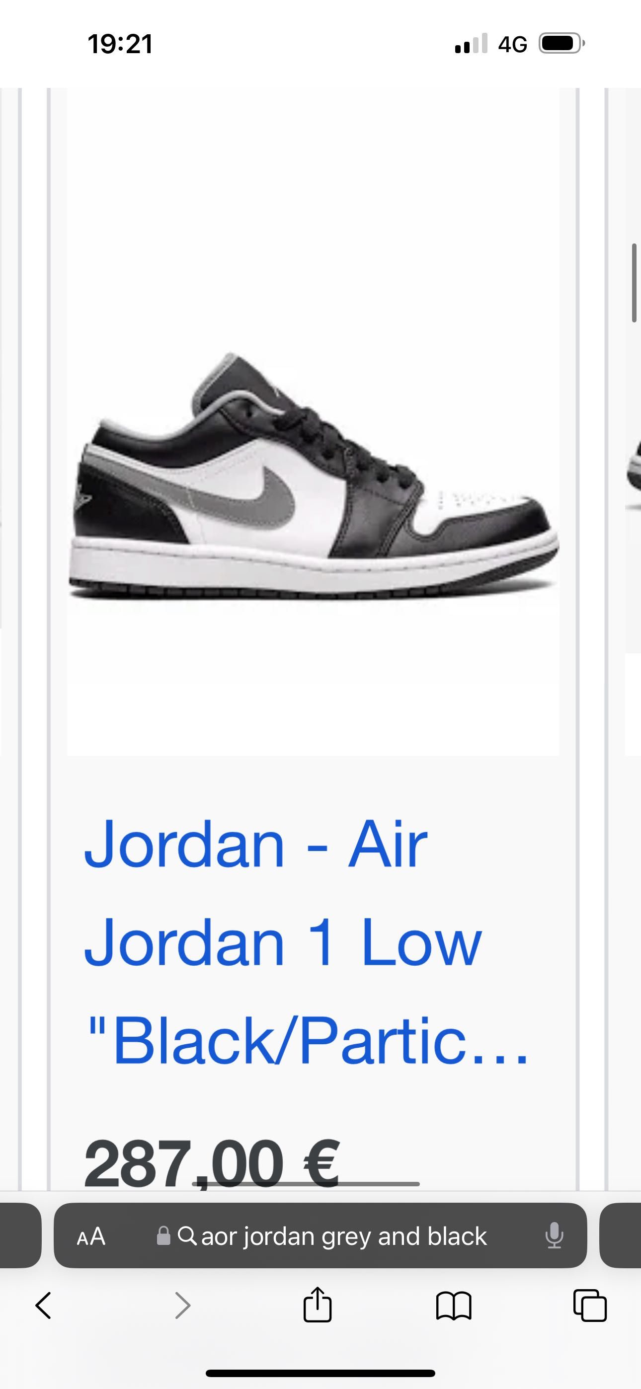 Vendo Air jordan 1 low “Black/Particle Grey