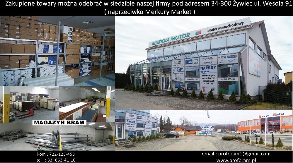 Brama garażowa 250x210 Wiśniowski + napęd