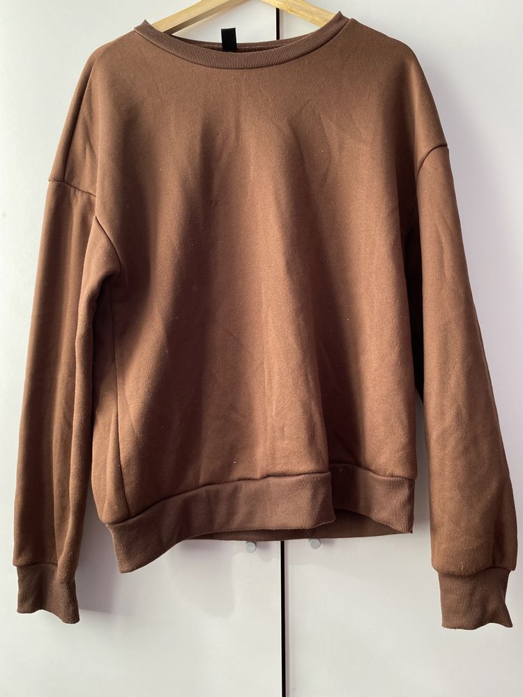 bluza brązowa bez kaptura crewneck