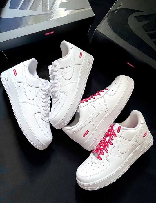 Buty Trampk Nike Air Force 1 Low Supreme White R.45