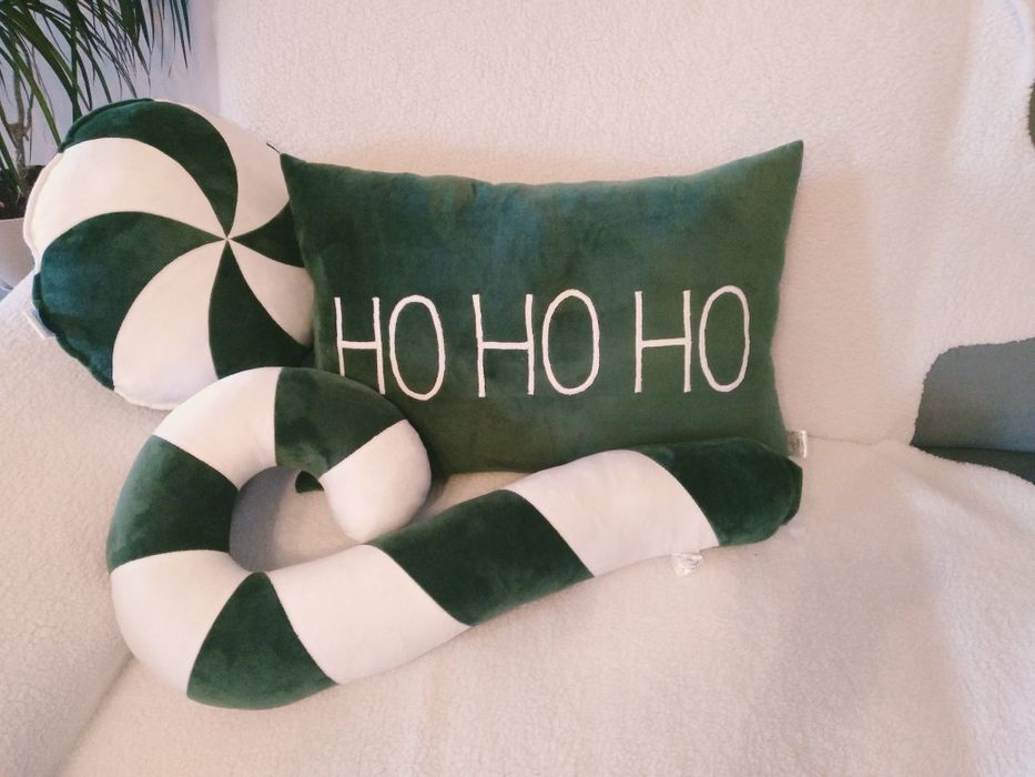 Świąteczna poduszka 40x60 HoHoHo rękodzieło Boże Narodzenie