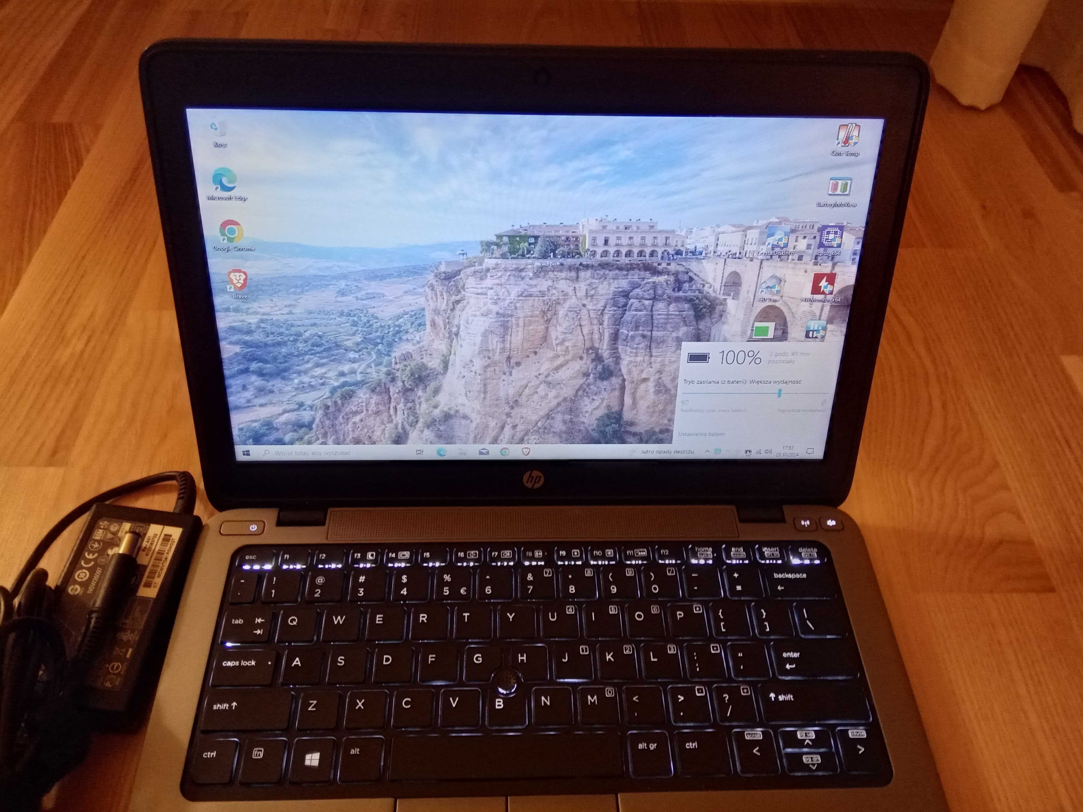 Laptop HP EliteBook 820 G1 Intel Core i5 SSD 8GB Win10 bateria 3 godz.