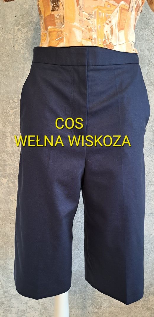 COS spodnie kuloty rozmiar 34 wełna wiskoza