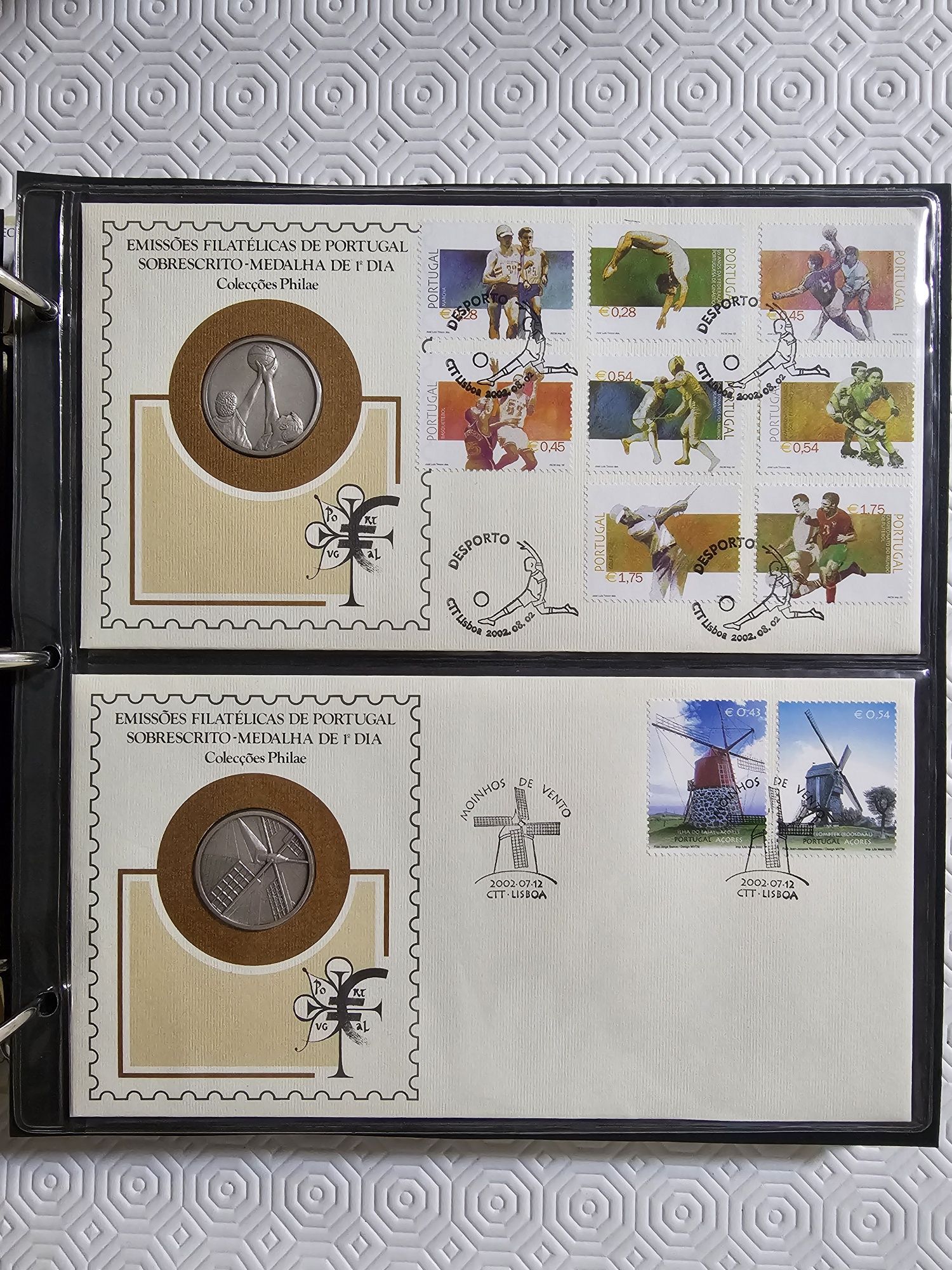 Emissões Filatélica de Portugal 2002, 2003 e 2004.