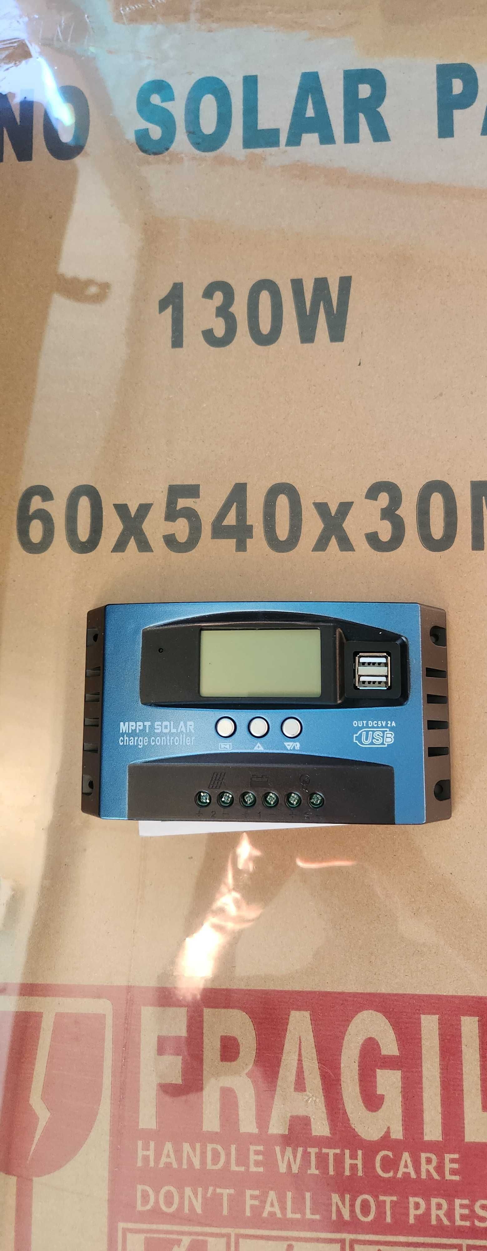Painel solar 130w+Mppt cotroladora novo na caixa