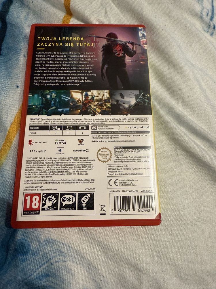 Cyberpunk 2077 + widmo przeszlosci + wszystkie naklejki Switch 2