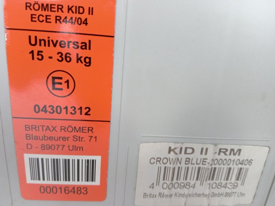 Fotelik samochodowy Britax Romer Kid II 15-36kg