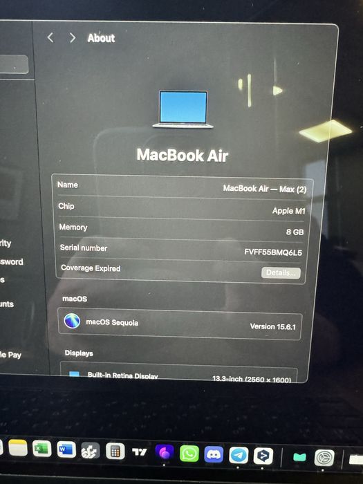 MacBook Air 13 M1 512gb