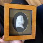 Obraz miniaturowy miniatura porcelana relief Adolf Von Hoym