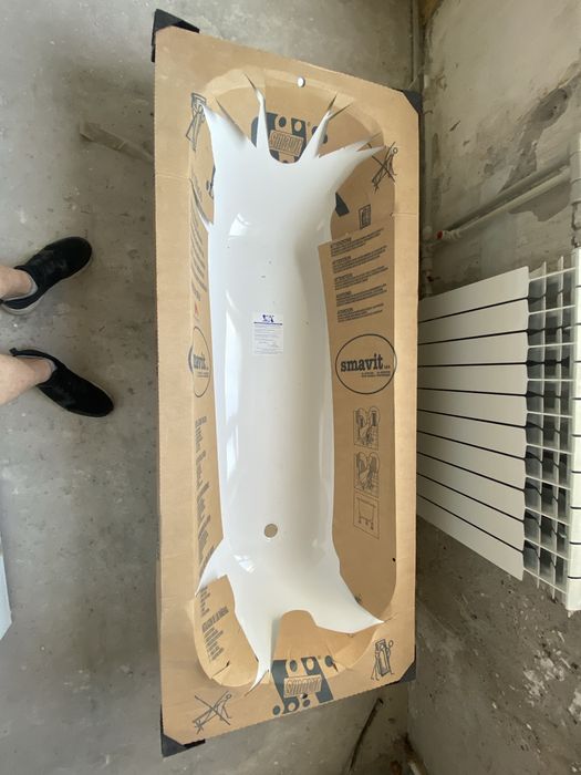 Нова Ванна Стальна Smavit (Italy) 170x70 (ніжки в комплекті)