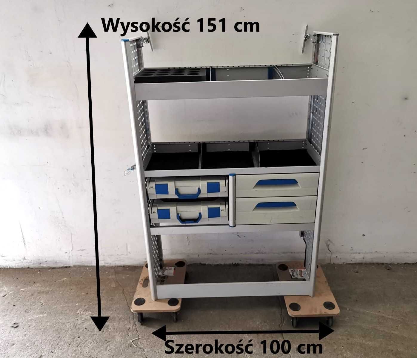 Regał samochodowy serwisowy zabudowa serwisowa warszt SZUFLADY SORTIMO