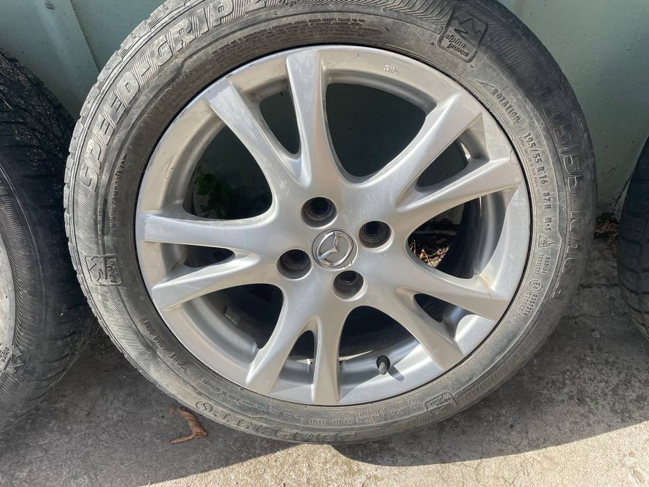 диски мазда 2 r16 4x100 et50 6.5j цо vag 57.1 резина 195/55