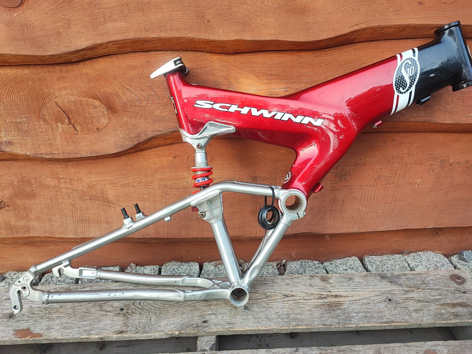 Rama rowerowa full Schwinn S10 Carbon alu 26 Retro MTB Rock Shox