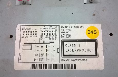 Rádio - 5P0035186 - SEAT LEON (1P1)