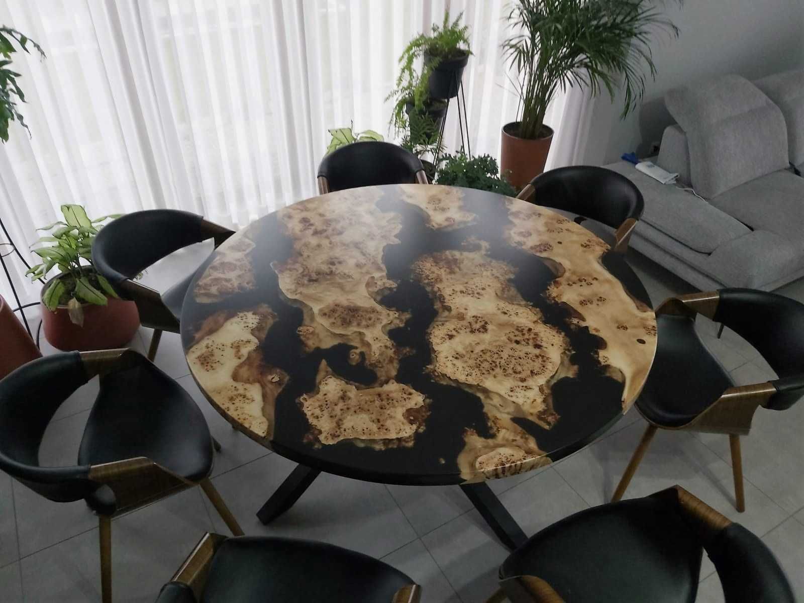 Stół stolik z żywicą połysk mat efekt 3D na wymiar PRODUCENT