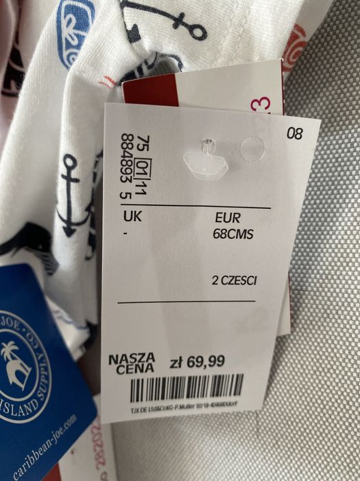 NOWY Komplet dla chłopca na lato TkMaxx Carribean Joe wesele chrzciny