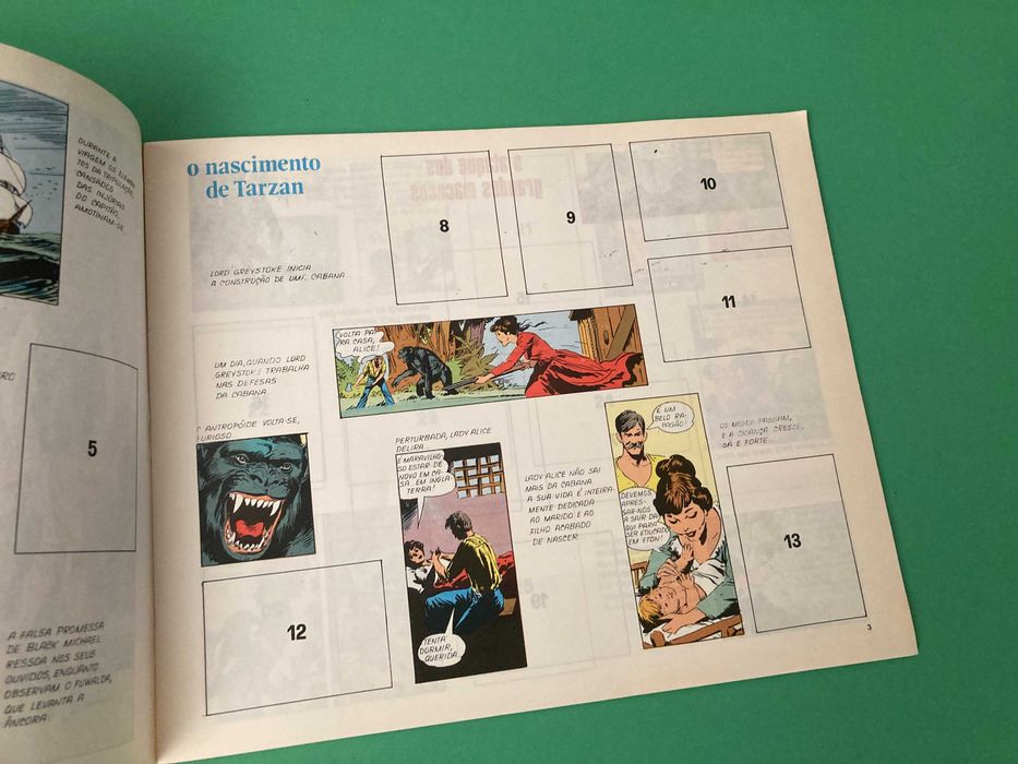 Caderneta Cromos & Livro do Tarzan Agência Portuguesa Revistas Nova