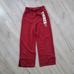 Sportowe spodnie dresowe z rozszerzanymi nogawkami H&M 140 bordowe