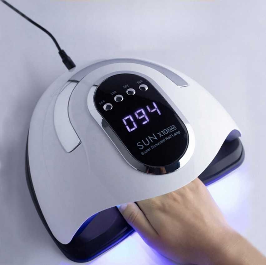 Lampa Do Paznokci Hybryd Żeli UV LED SUN X10 MAX LCD Z Rączką 280W