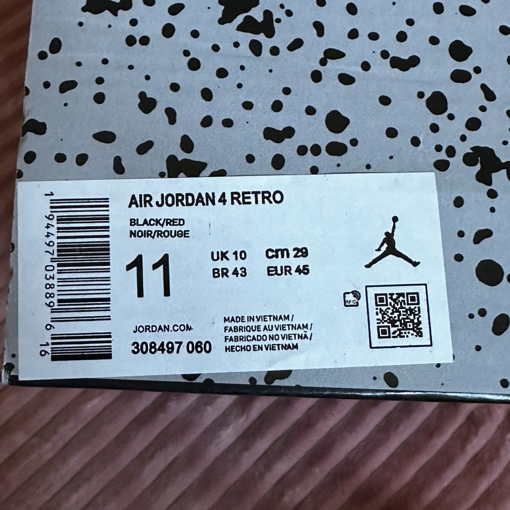 Air Jordan 4 retro black/red