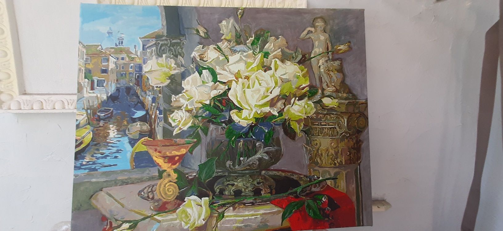 Картина " Троянди над Вінецією" 50×60. Масло. Розпролаж


---

Назв