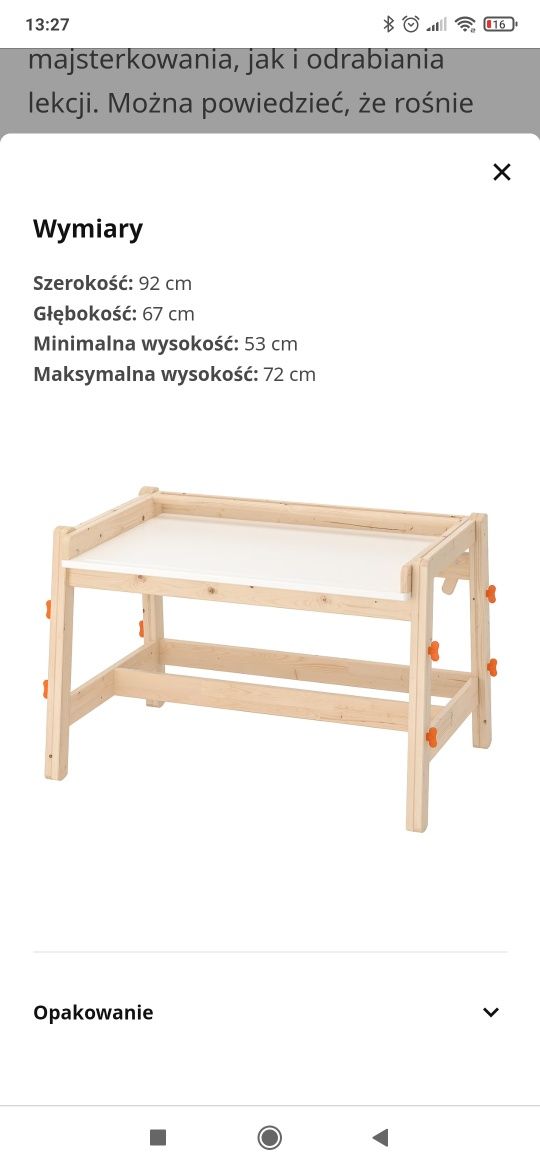 Biurko Ikea Flisat