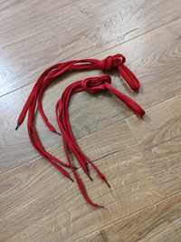 Nowe czerwone sznurówki do trampek 2 pary