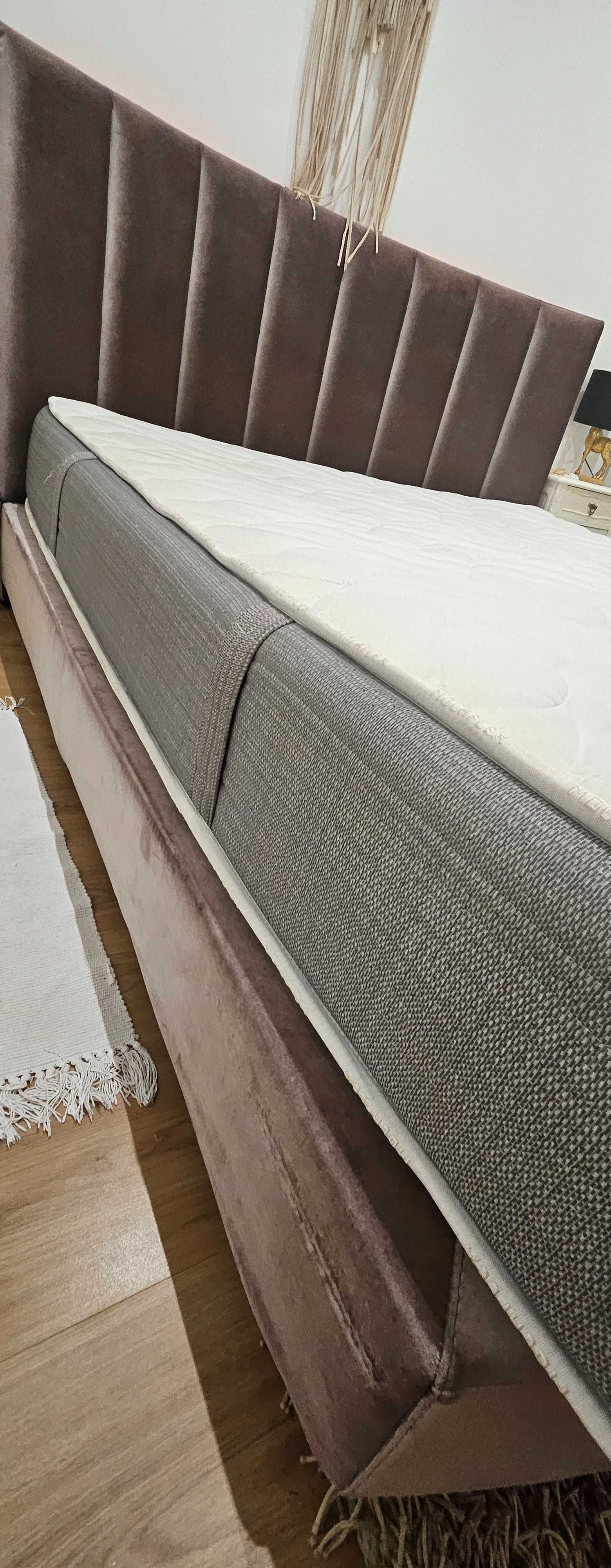 Cama Com cabeceira em tecido - king size