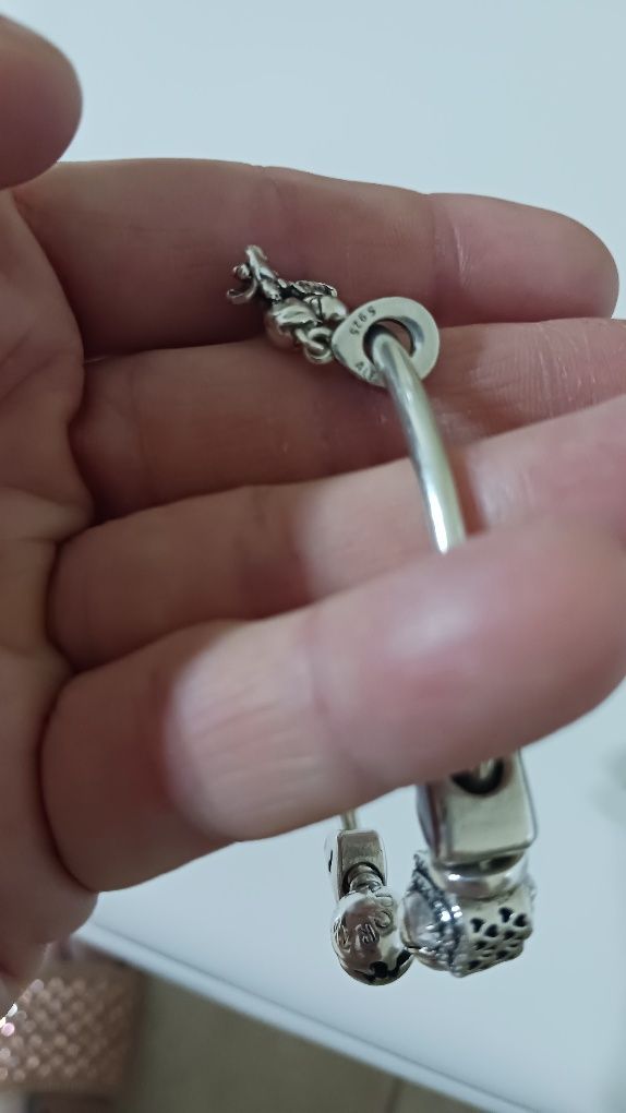 Conta pandora noivos em prata nova