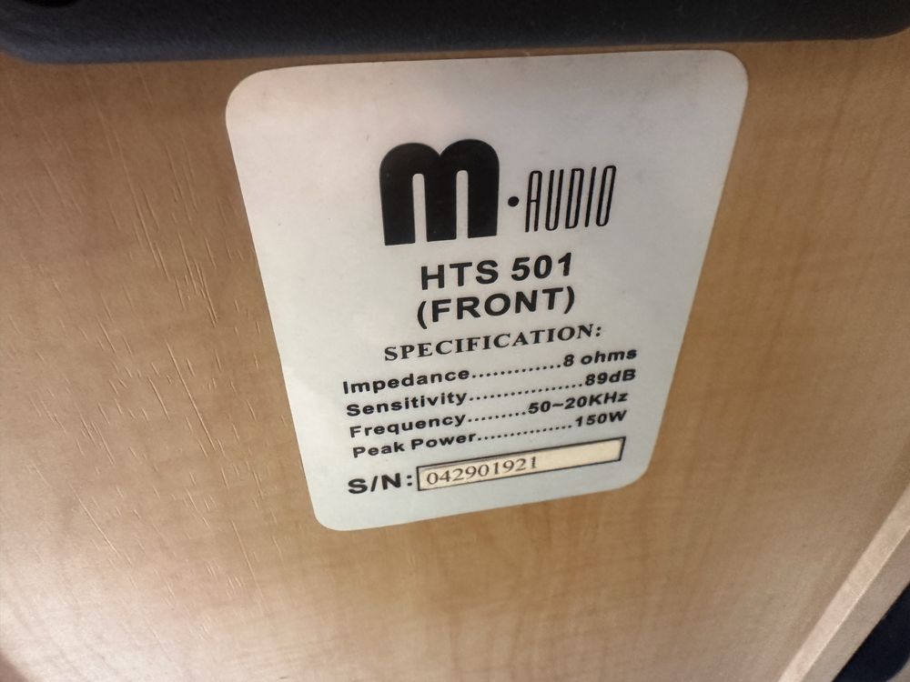 Amplitiuner Onkyo TX-SR501E plus głośniki M-Audio HTS 501