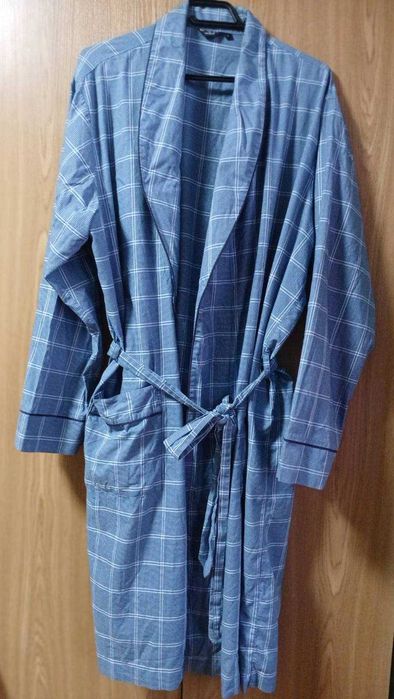 Халат чоловічий бавовна у клітинку david gandy autograph L