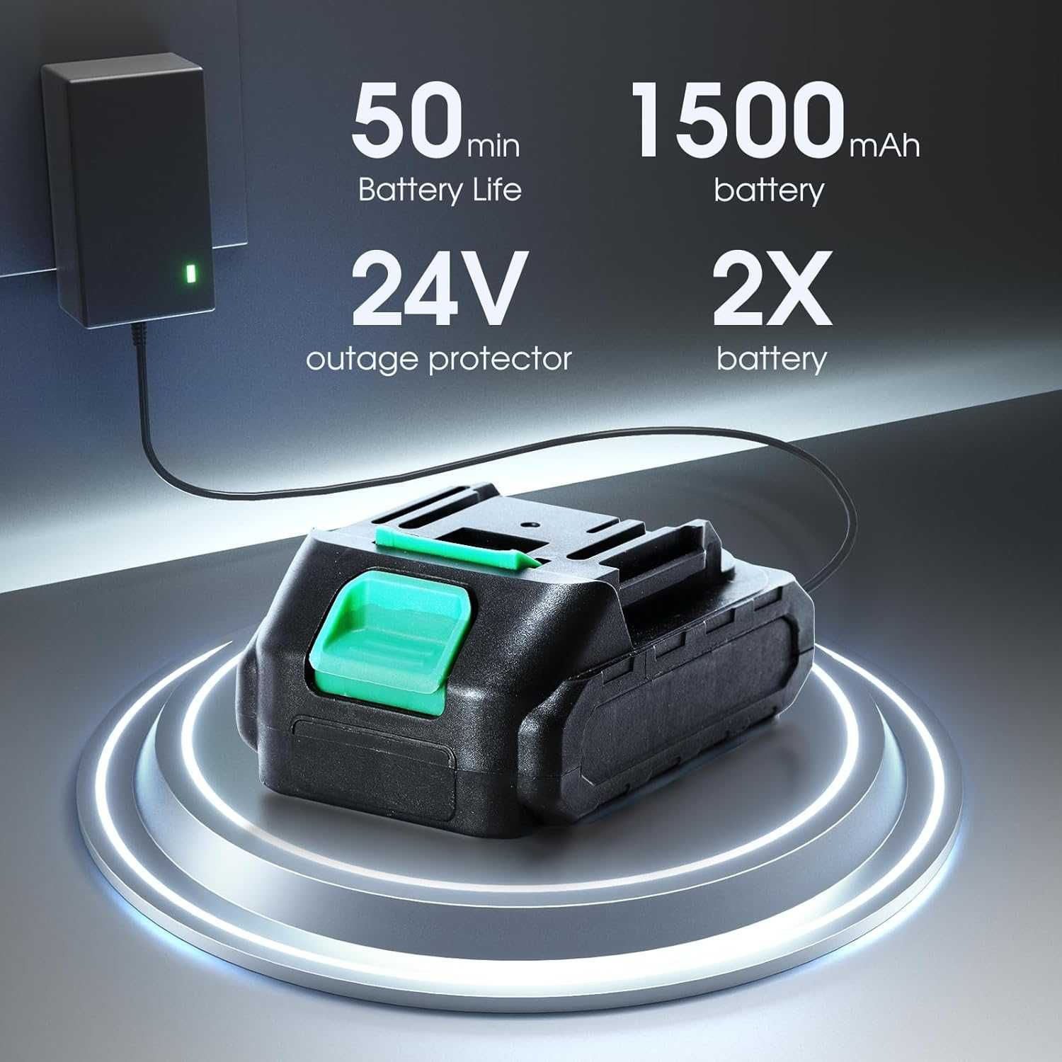 Bezprzewodowa Myjka ciśnieniowa 2x akumulator Mulcort 150PSI 1500mAh