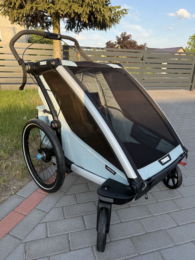 Thule Chariot Alaska 2 osobowy z hamulcem recznym+zestaw do joggingu