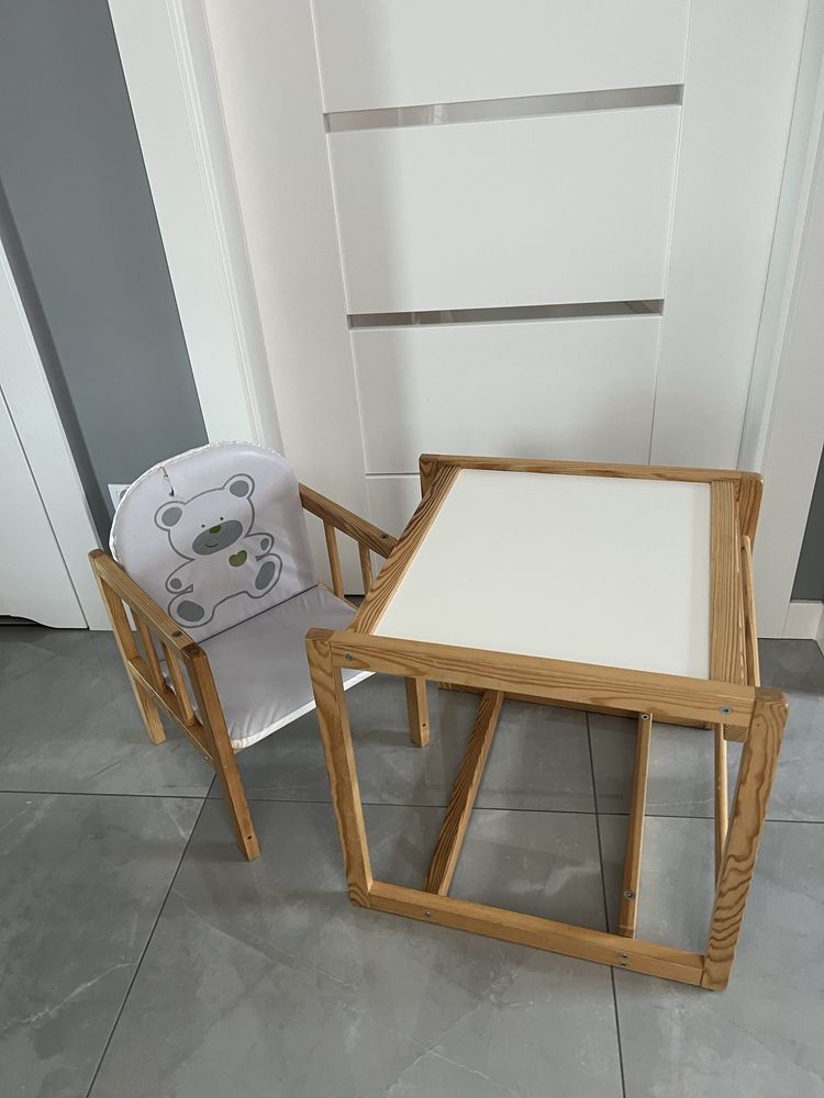 Krzeselko do karmienia 2 w 1 stolik z krzeselkiem dla dzieci