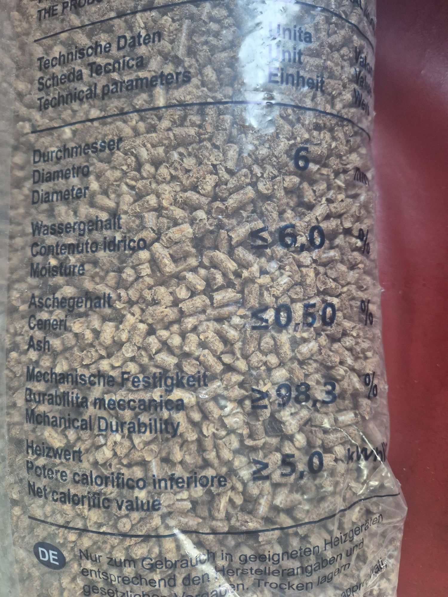 Natur Pellet 18Mj  EN PLUS A1 6mm sosnowo-dębowy