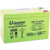 Master U-Power Akumulator ołowiowy AGM 12 V 7,2 Ah F2 6,3 mm