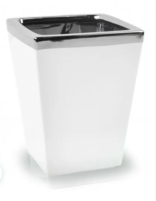 Biało-srebrna Osłonka Glamour - 2sz - Zwężany Kwadrat