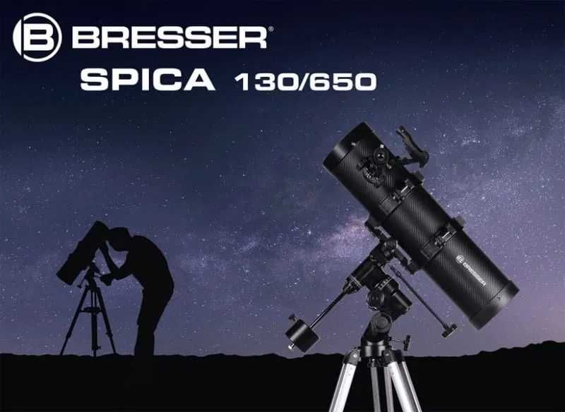 Teleskop Bresser Spica-I 130/650 EQ3+adap do smartfonów + filtr słon