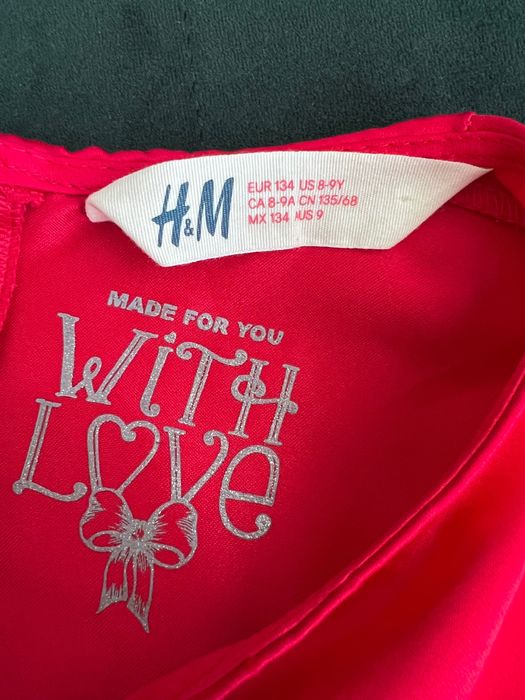 Czerwona sukienka H&M 7-9 lat (128)