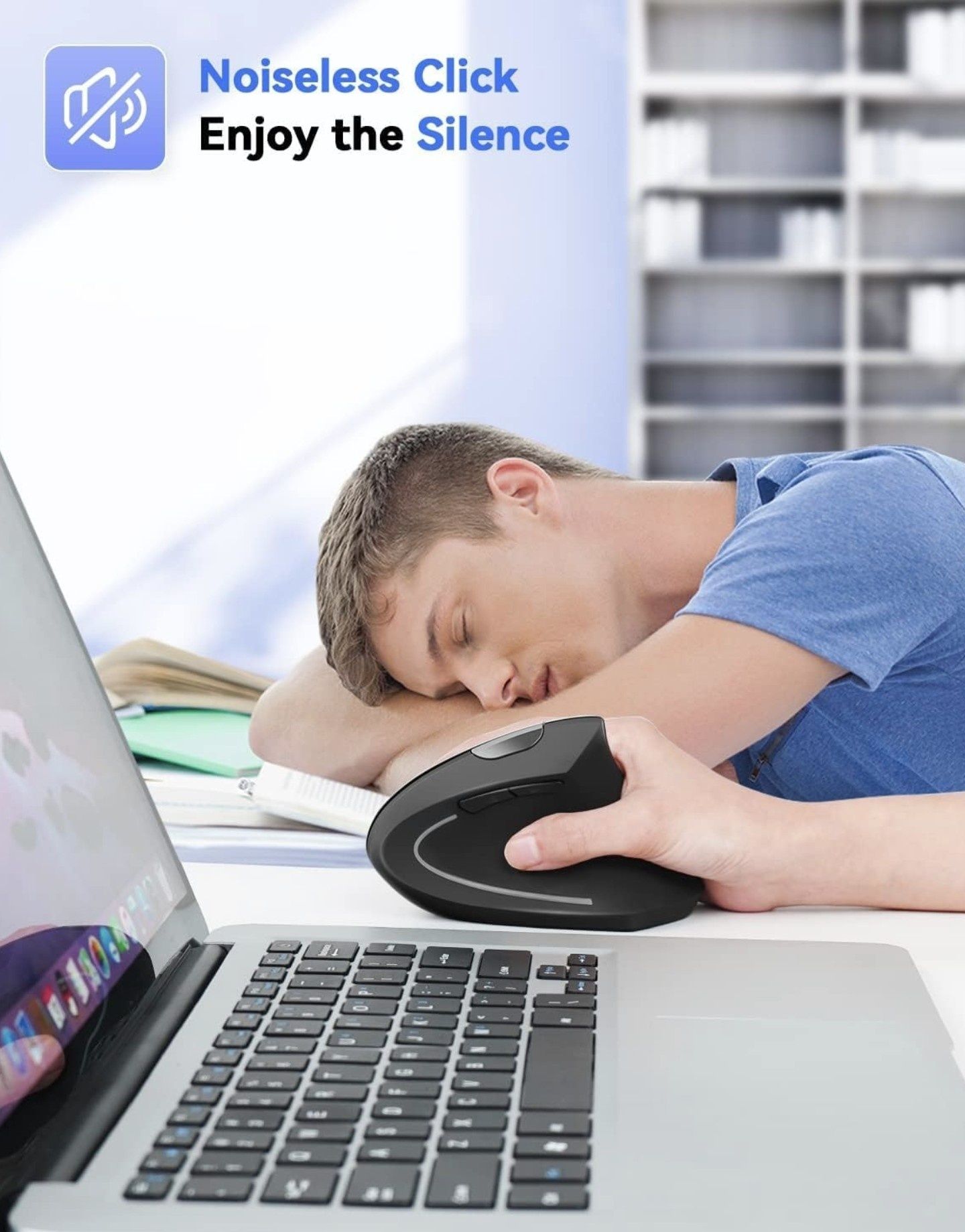 TECKNET Ergonomiczna mysz, 4800 DPI bezprzewodowa