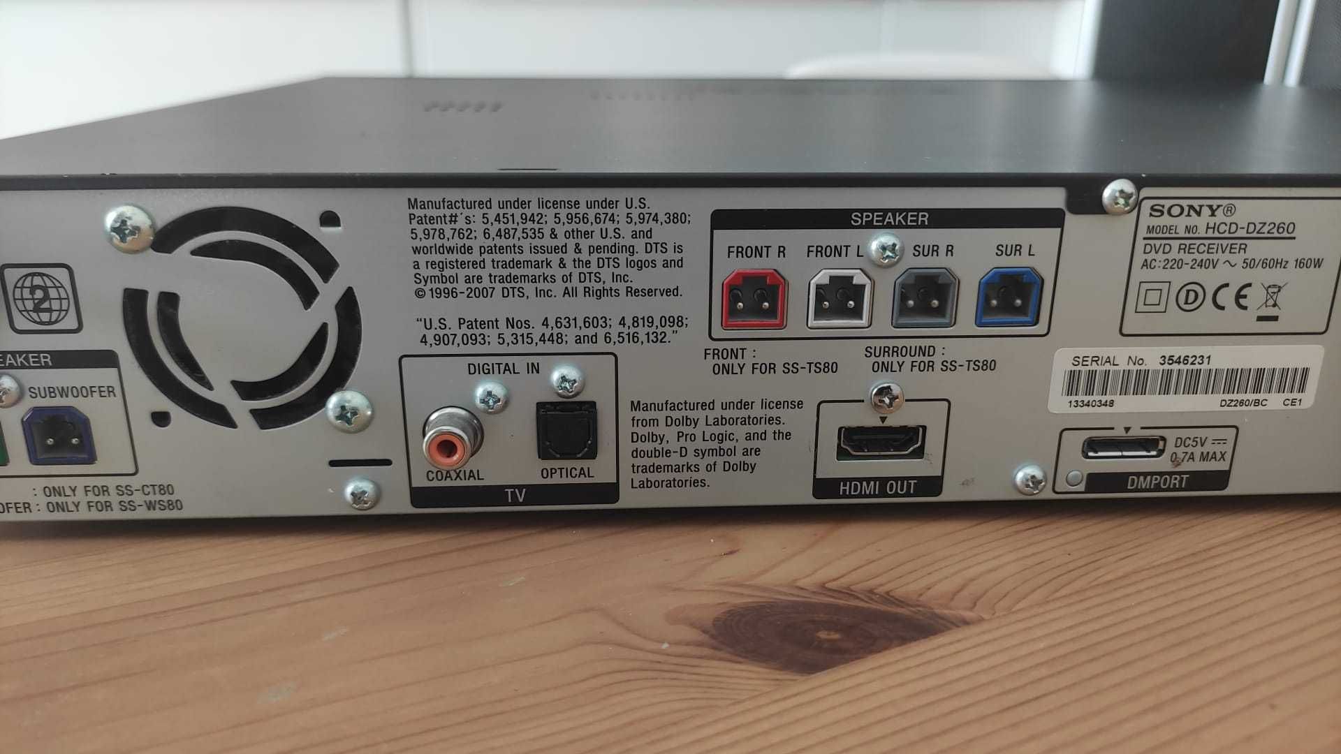 SONY Home Theatre. DAV-DZ260