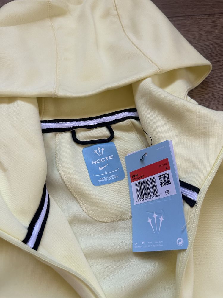 ЖОВТА НОВА Кофта Nocta Nike Tech Fleece Найк теч флис зіпка/світшот