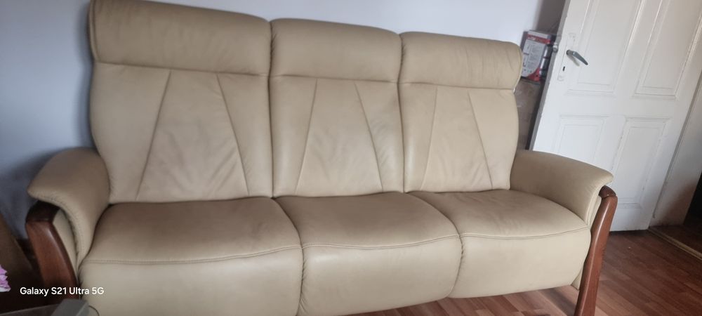 Skórzana Sofa niemieckiej firmy Himola w perfekcyjnym stanie