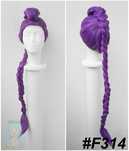 Rumi KPop Demon Hunters peruka fioletowa z warkoczem cosplay wig