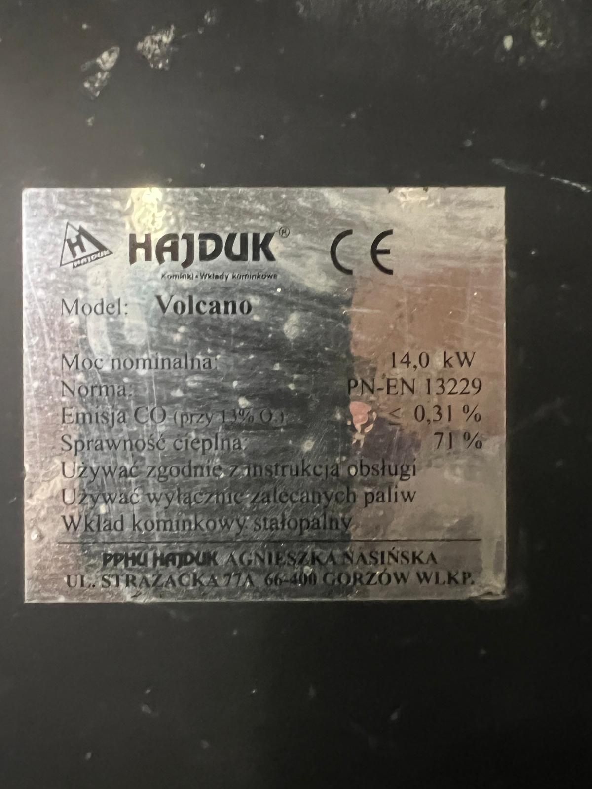 Wkład kominkowy Hajduk 14kw