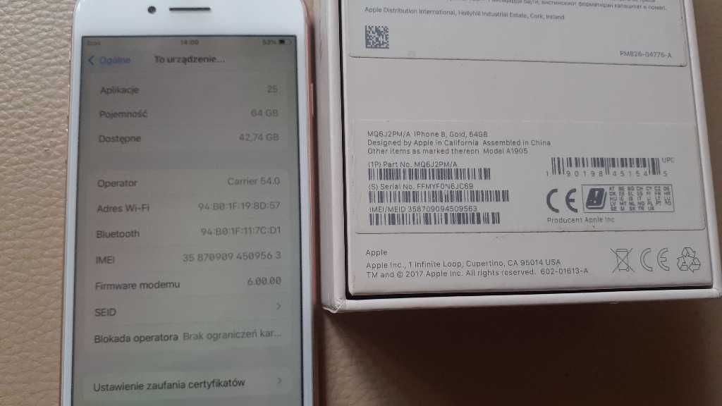 Apple iPhone 8   Zestaw