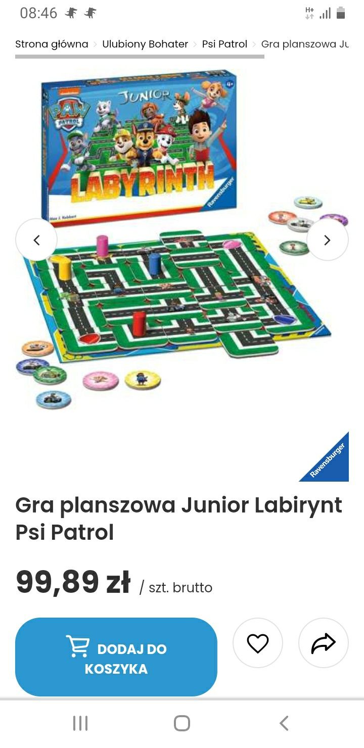 Gra Labyrint junior psi patrol